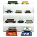 A collection of Hornby Dublo wagons and a Triang wagon