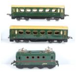 French Hornby SNCF locomotive BB 8051 together with two 1st and 2nd Class carriages 4498