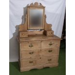 A Victorian pine dressing table