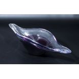 A vintage Murano glass display dish, 40cm in length