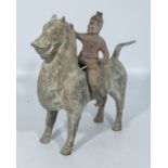 Han Dynasty style earthenware Horse and Rider