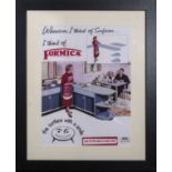 Framed 'Formica' advertisement circa 1950's style