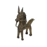 West African tribal figure of a bronze horse from Benin
