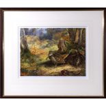 Archibald Thorburn - framed limited edition coloured print Woodcocks in a Glade #176/850image size