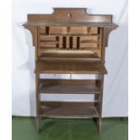 A small Arts and Crafts oak bureau