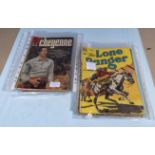 19 Vintage Dell Comics, The lone Ranger, Tonto, Tarzan, Sugarfoot, Cheyenne, Wagon Train, Laramie,