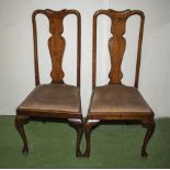 Two Queen Ann style chairs