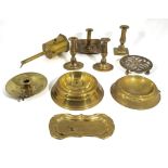 Assorted brassware