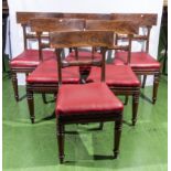 A set of six William 4th mahogany dining chairs. Provenance: Being the property of the late
