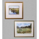 Sandy Milligan prints, View from Denholm Bridge and Last Hole Roxburghe signed
