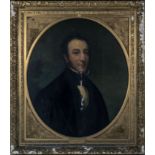 A gilt framed oil on canvas of John Lorne Stewart of Glenbuckie and then of Coll and Knockrioch