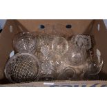 A box containing glassware