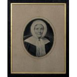 A framed watercolour of Mrs Helen Campbell mother of Mary wife to John Lorne Stewart of