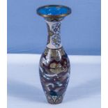 A fine quality Japanese miniature cloisonne vase decorated with dragons 18cm high