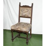 An upholstered hall chair