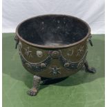 A copper and brass log bucket Provenance: Being the property of the late Kenneth Moncreiff Stewart