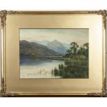 Edward H Thompson (1879-1949) gilt framed water colour titled Grassmere, Helm Crag