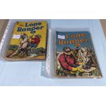 14 vintage Dell comics, The Lone Ranger 1948 t0 1950, numbers 6, 7, 8, 10, 11, 12, 14, 15, 16, 17,