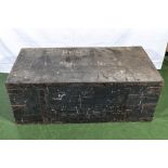A metal bound wood box with lead lining from the Middlesex Regiment. Provenance: Being the