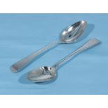 Two silver dessert spoons, marks for London 1880's. 67gms