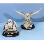 Two Juliana Collection owl figure groups