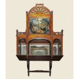 An Edwardian Arts and Crafts wall hanging cabinet