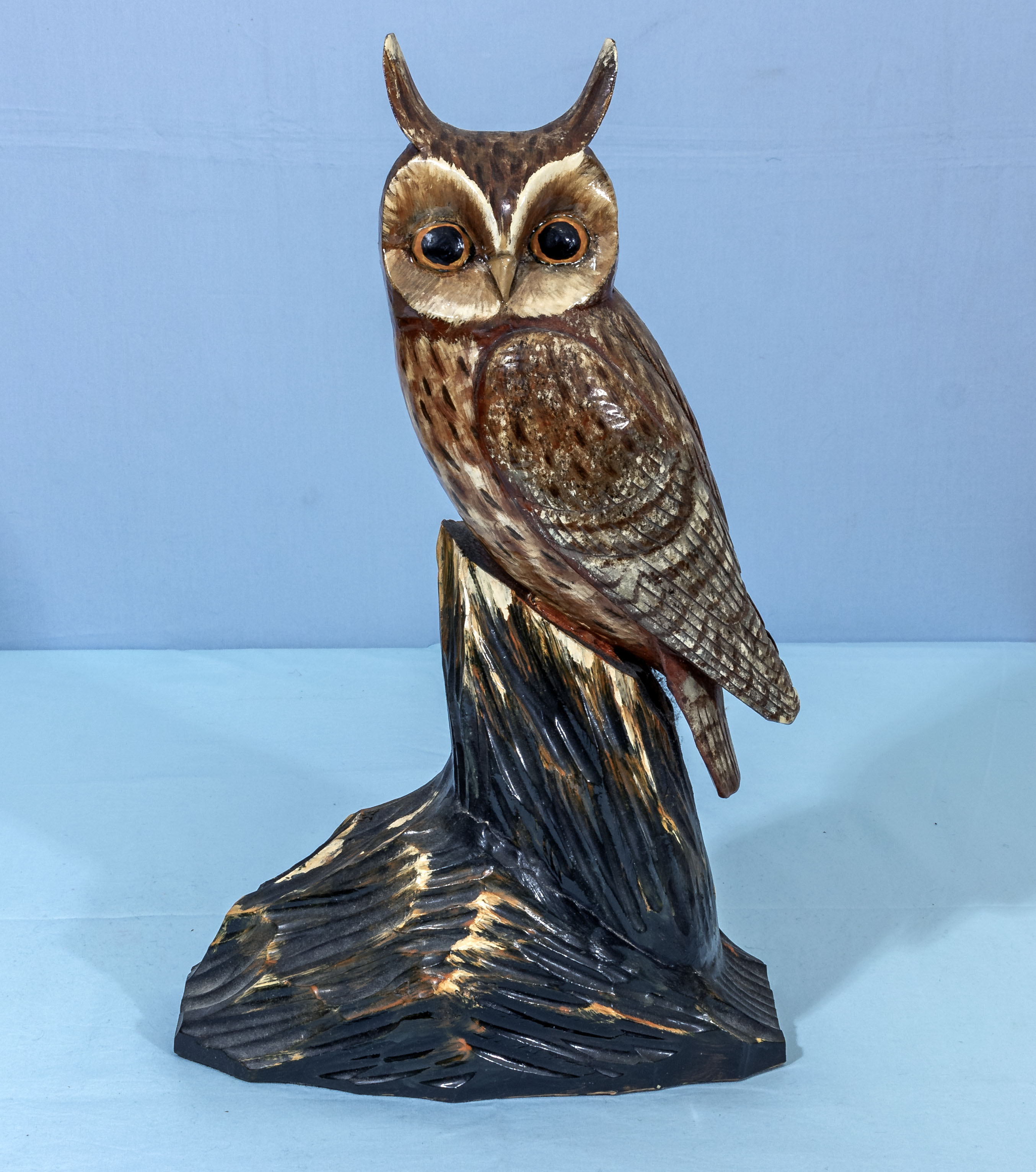 Two carved wooden owls - Bild 3 aus 3