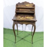 A French painted ladies desk 1880/1900Provenance: Being the property of the late Kenneth Moncreiff