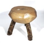 A small three legged stool