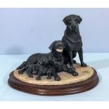 A Border Fine Arts figure group BO730B Labrador Family