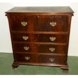 An Edwardian mahogany chest of drawers.