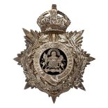 3rd (Ashton-under-Lyne) VB Manchester Regiment Officers helmet plate circa 1901-08. Good die-stamped