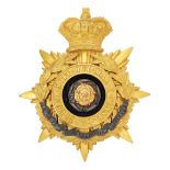York and Lancaster Regiment Victorian Officers helmet plate circa 1881-1901. Fine rich gilt