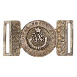 Irish Royal South Down Regiment of Militia Victorian Officer waist belt clasp circa 1856-81. Fine