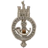 Irish Londonderry Light Infantry Militia Victorian glengarry badge circa 1874-81. Good very scarce