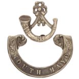 Irish South Mayo Rifles Militia Victorian scroll pattern forage cap badge circa 1858-74. Good scarce