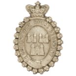 Irish Queen Own Royal Dublin City Militia Victorian glengarry badge circa 1874-81. Good scarce die-