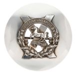 8th VB / 10th (Scottish) Bn. King's Liverpool Officer plaid brooch circa 1900-37. Scarce very good