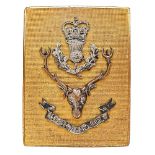 Scottish. Queen,s Own Highlanders post 1961 Officer shoulder belt plate. Good gilt rectangular