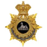 Gloucestershire Regiment Victorian Officer helmet plate circa 1881-1901. Fine gilt crowned star