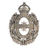 The King's (Liverpool Regiment), 10th (Scottish) Battalion, Officer feather bonnet badge 1908-20.