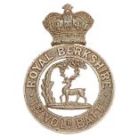 1st VB Royal Berkshire Regiment Victorian glengarry circa 1885-96. Good scarce die-stamped white