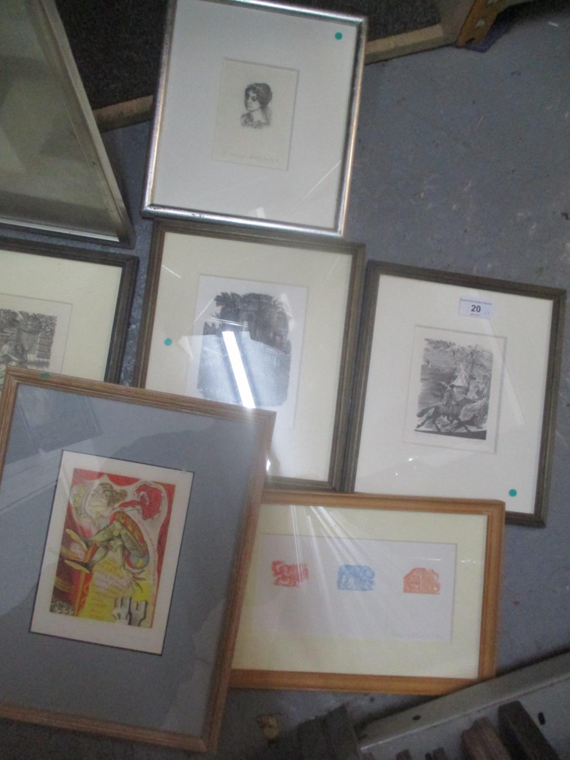 A collection of woodcut engravings, comprising signed works by Richard Shirley Smith, Simon Brett, - Image 2 of 8