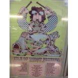 Framed and glazed Isle of White concert poster