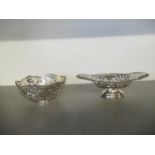 An Elizabeth II Richards & Knight silver footed bowl with pierced decoration and fluted edge
