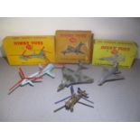 Dinky diecast aircraft 737 P.1B Lightening Fighter, 735 Gloster Javelin Fighter (original box),