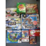 A quantity of late 20th century board games, puzzles, marbles and Meccano sets