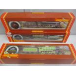 Three boxed 00 gauge Hornby locomotives to include an R378 Cheshire, an R320 Black Livery and an