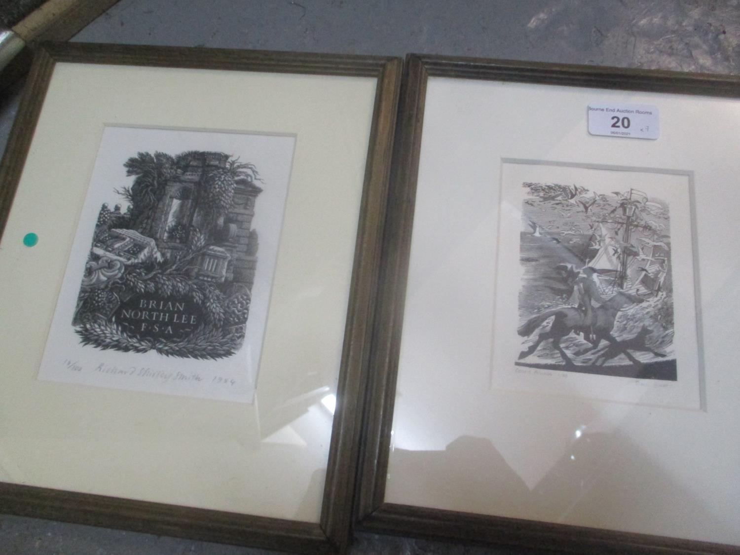 A collection of woodcut engravings, comprising signed works by Richard Shirley Smith, Simon Brett, - Image 7 of 8