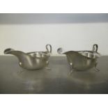 A matched pair of George VI Edward Vines silver sauce boats, Sheffield 1932, total weight 213g